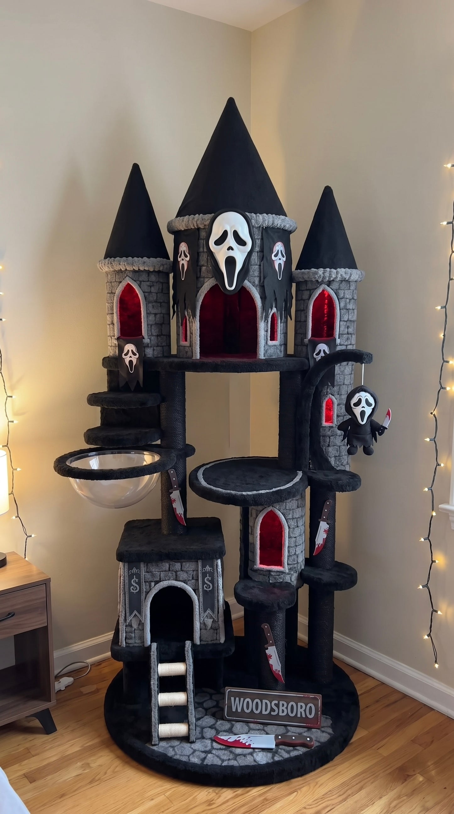 Halloween cat tree